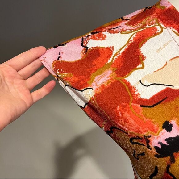 Nine West Floral fake Wrap short sleeve Dress size extra small - Picture 4 of 12